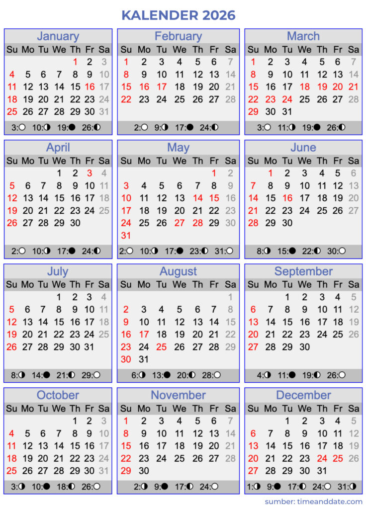 Kalender 2026