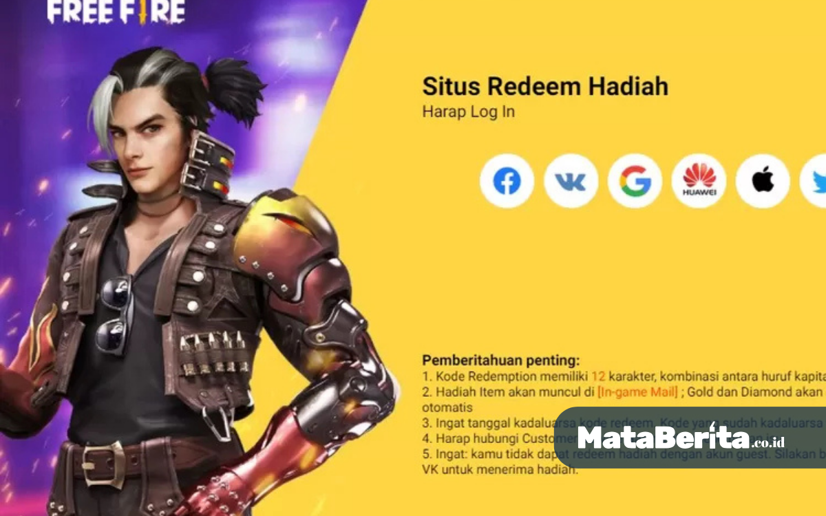 Kode Redeem FF Hari Ini Selasa 21 Oktober 2025