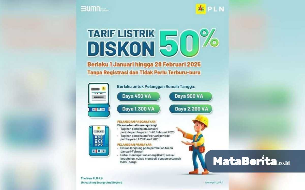 Program Diskon Listrik PLN 50%