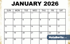 Kalender Januari 2026