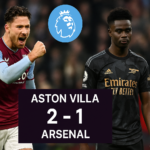 Klasemen Aston Villa vs Arsenal