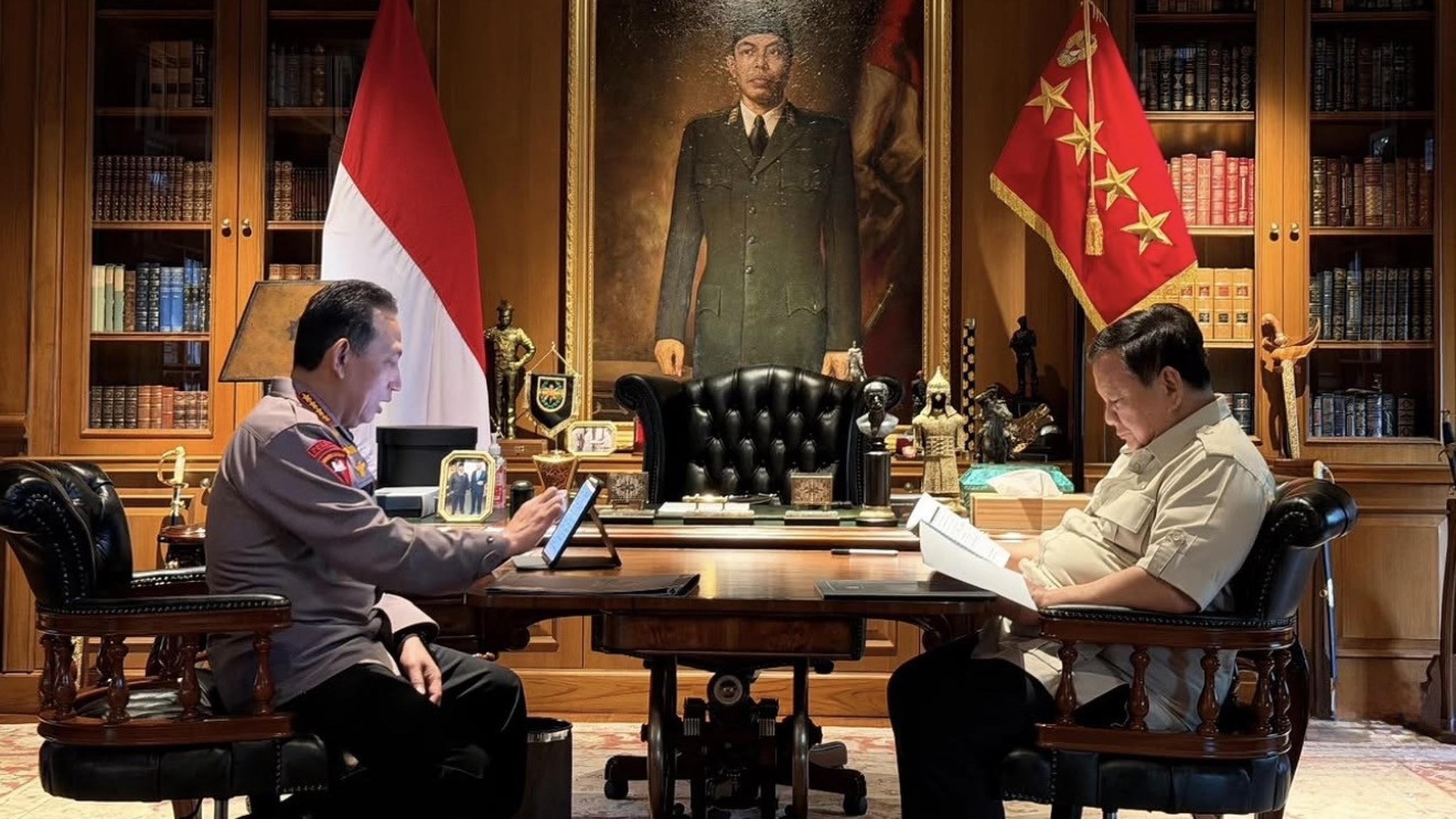 Prabowo Panggil Kapolri ke Hambalang, Ini yang Dibahas Selama Satu Jam